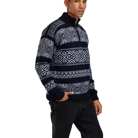 Dale Of Norway M RASLETIND MASC SWEATER Bleu marine  Bleu clair mélangé XXL - PeakStyle