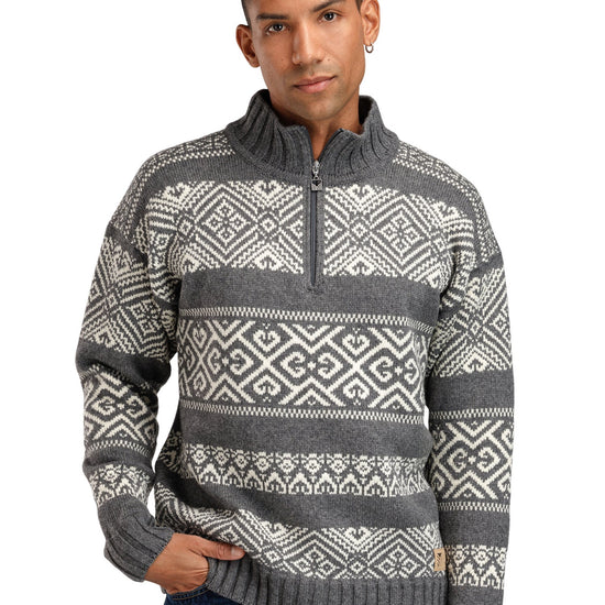 Dale Of Norway M RASLETIND MASC SWEATER Darkcharcoal Offwhite XXL - PeakStyle