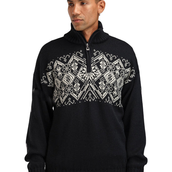 Dale Of Norway M ROSET MASC. WP SWEATER Nero Bianco sporco 3XL - PeakStyle