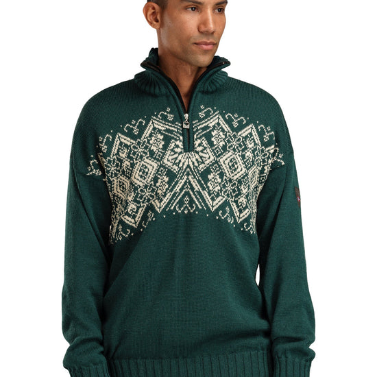 Dale Of Norway M ROSET MASC. WP SWEATER Verde pino Bianco sporco M - PeakStyle