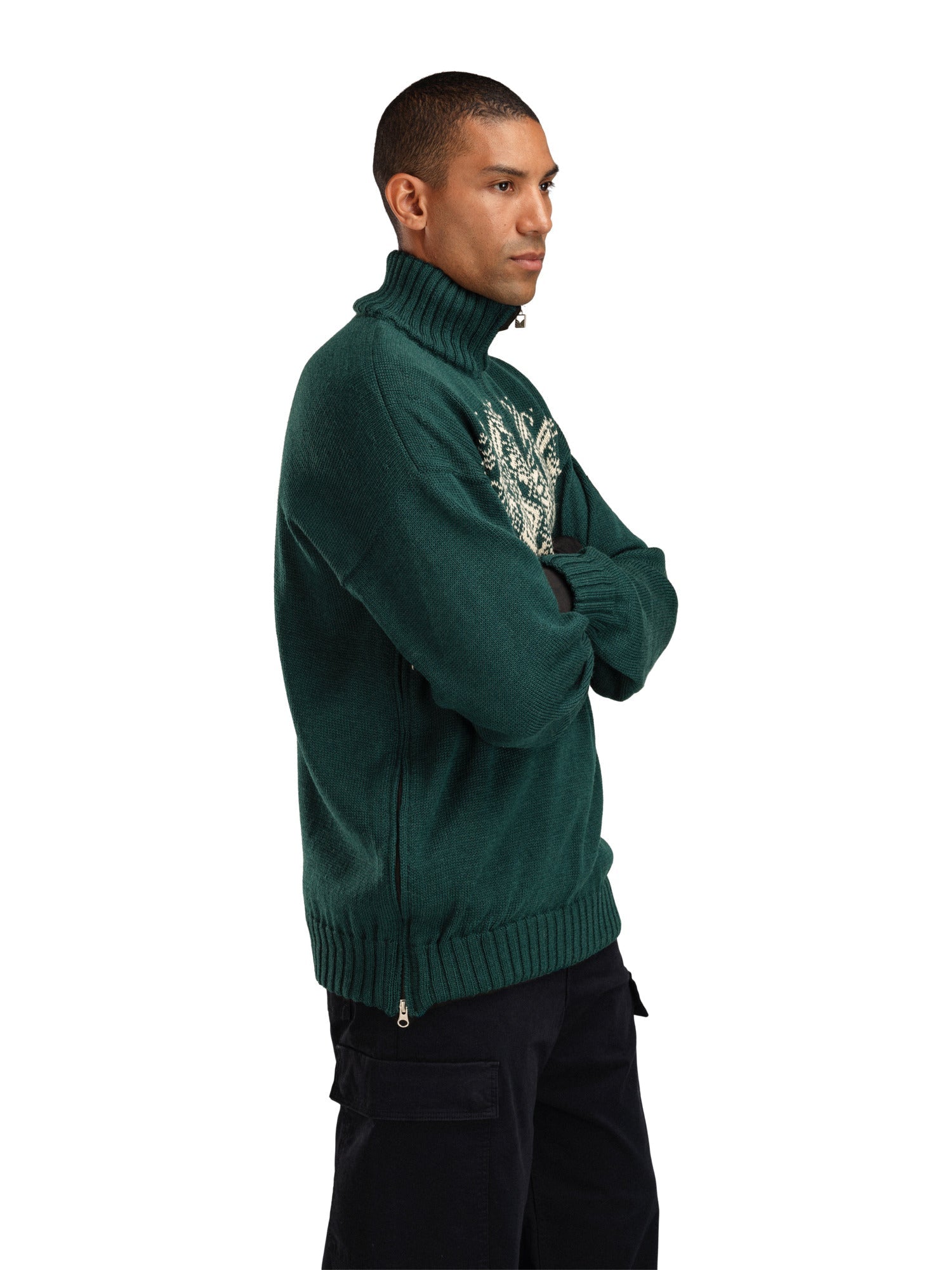 Dale Of Norway M ROSET MASC. WP SWEATER Verde pino Bianco sporco M - PeakStyle