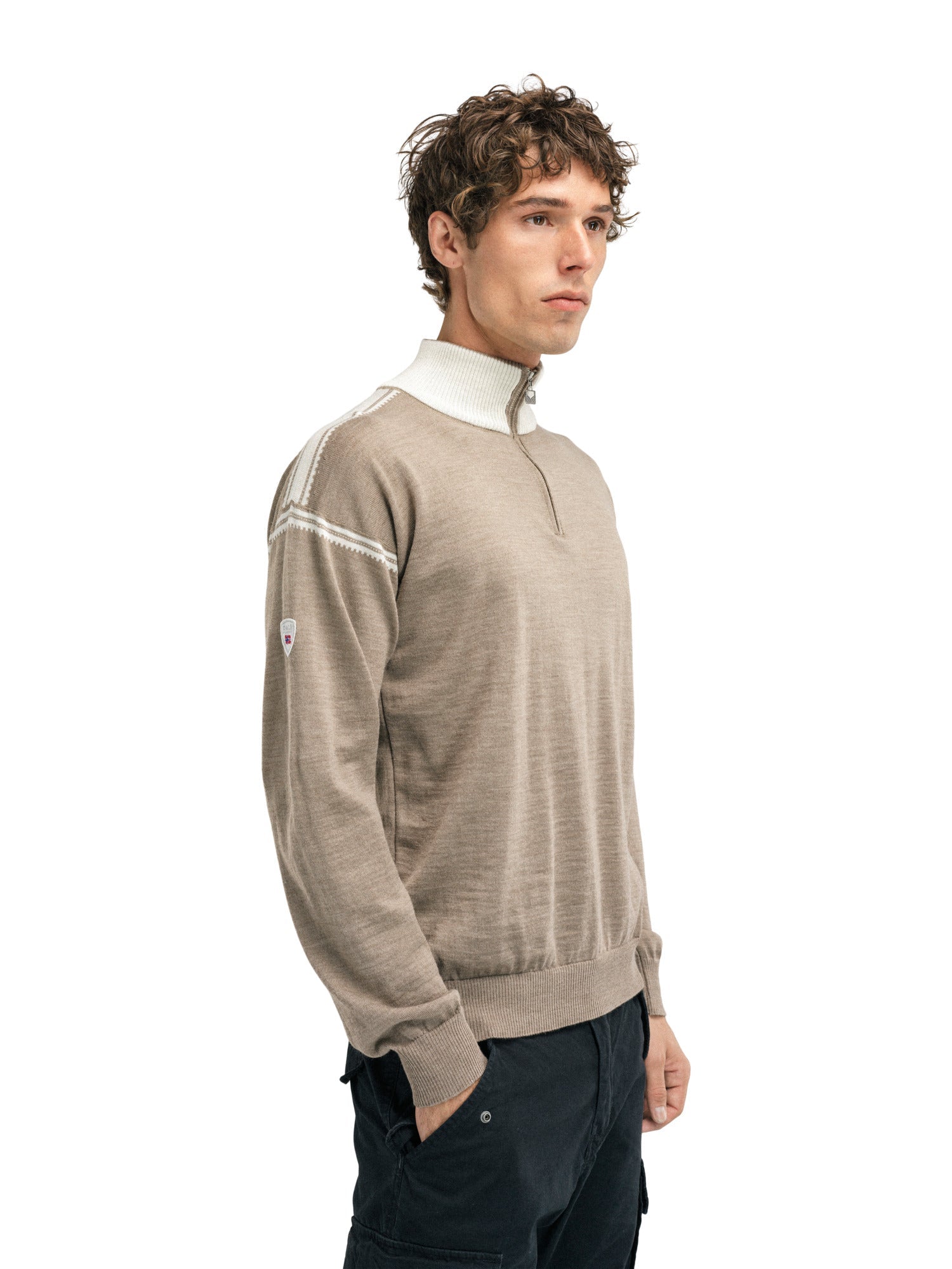 Dale Of Norway M SANDVIK MASC SWEATER Mountainstone Offwhite XXL - PeakStyle