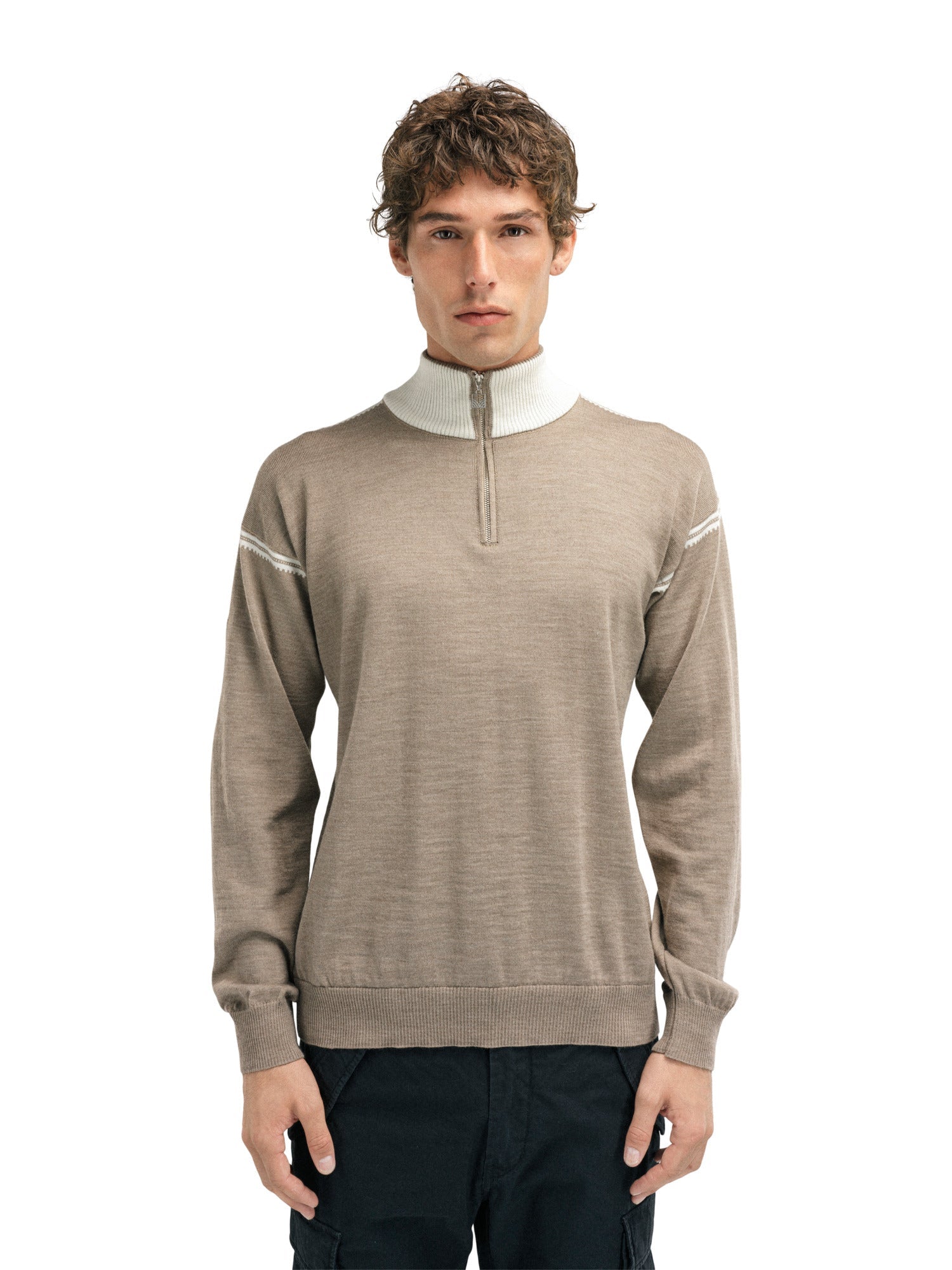Dale Of Norway M SANDVIK MASC SWEATER Mountainstone Offwhite XXL - PeakStyle