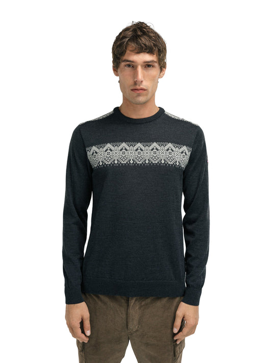 Dale Of Norway M STENBERG MASCULINE SWEATER Dark Charcoal Offwhite XXL - PeakStyle