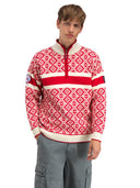 Dale Of Norway M TEAM NORWAY CORTINA MASC SWEATER Raspberry Off-white 3XL - PeakStyle