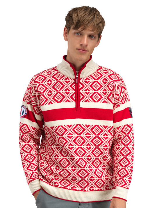 Dale Of Norway M TEAM NORWAY CORTINA MASC SWEATER Framboise Blanc cassé 3XL - PeakStyle