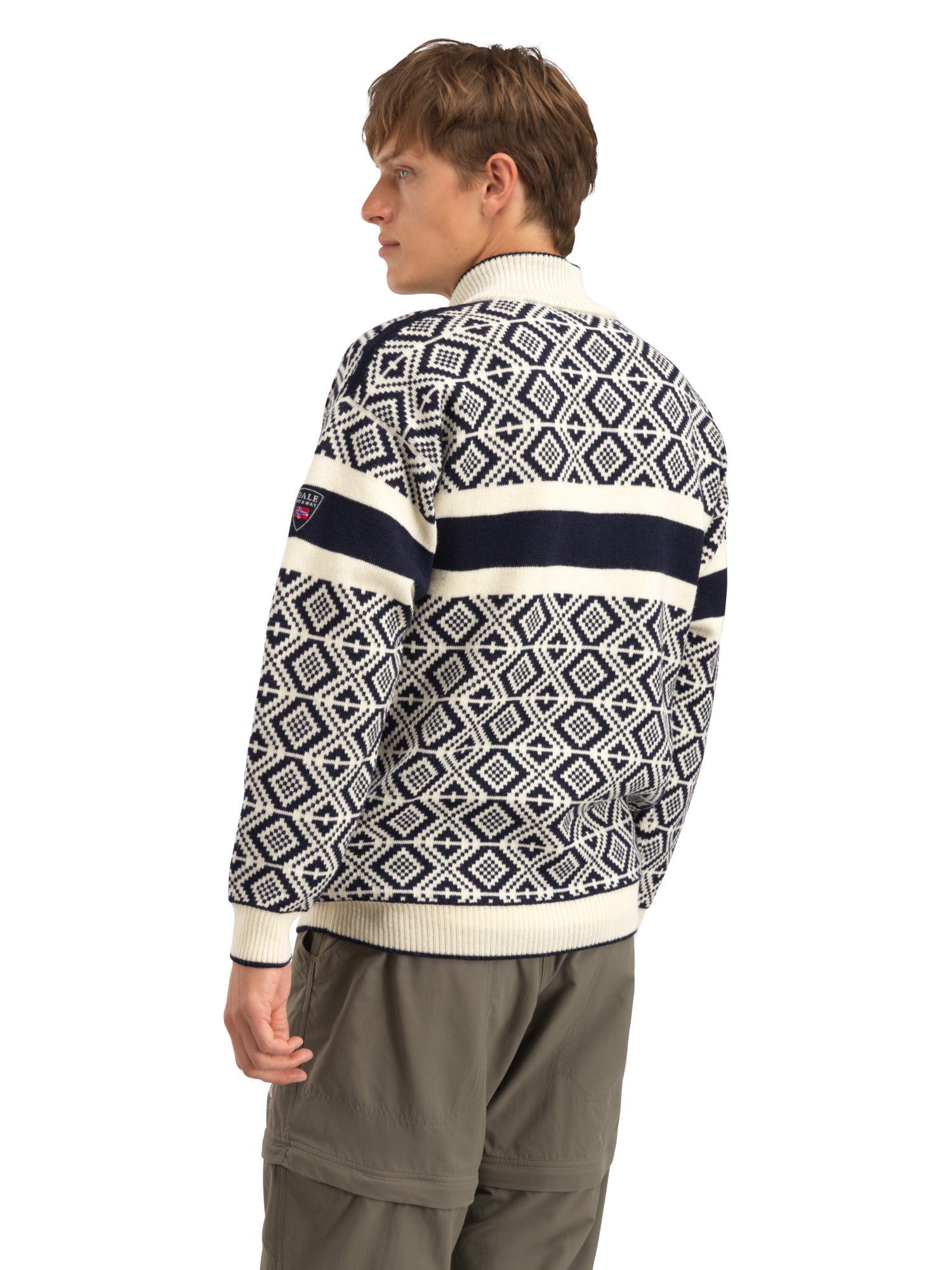 Dale Of Norway M TEAM NORWAY CORTINA MASC SWEATER Azul marino Blanco roto 3XL - PeakStyle