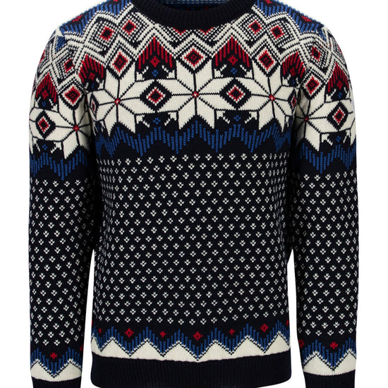 Dale Of Norway M VEGARD MASCULINE SWEATER Navy OffWhite Ultramarine Rasb L - PeakStyle