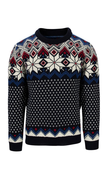 Dale Of Norway M VEGARD MASCULINE SWEATER Navy OffWhite Ultramarine Rasb L - PeakStyle