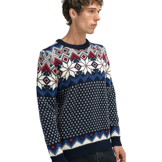 Dale Of Norway M VEGARD MASCULINE SWEATER Navy OffWhite Ultramarine Rasb L - PeakStyle