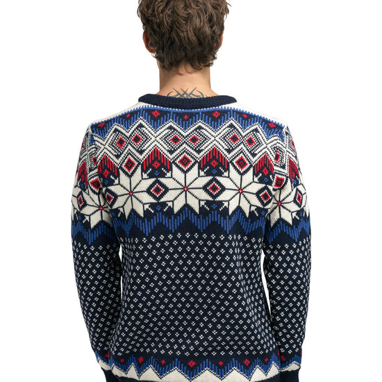 Dale Of Norway M VEGARD MASCULINE SWEATER Navy OffWhite Ultramarine Rasb L - PeakStyle
