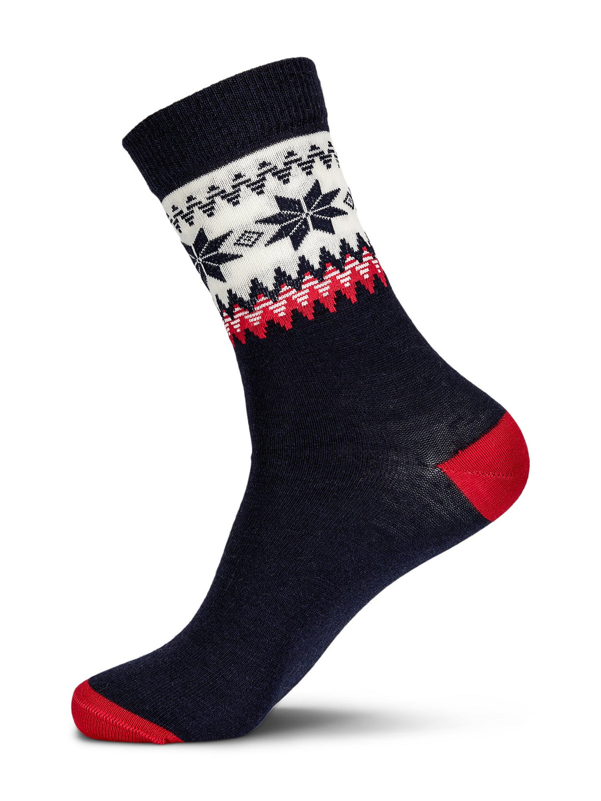 Dale Of Norway MYKING SOCKS Navy Red Off-white L - PeakStyle
