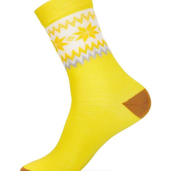 Dale Of Norway MYKING SOCKS Giallo senape Bianco sporco M - PeakStyle