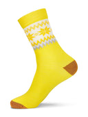 Dale Of Norway MYKING SOCKS Yellow Mustard Off-white M - PeakStyle