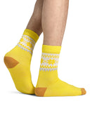 Dale Of Norway MYKING SOCKS Yellow Mustard Off-white M - PeakStyle
