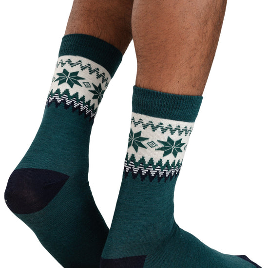 Dale Of Norway MYKING SOCKS Verde pino Bianco sporco S - PeakStyle