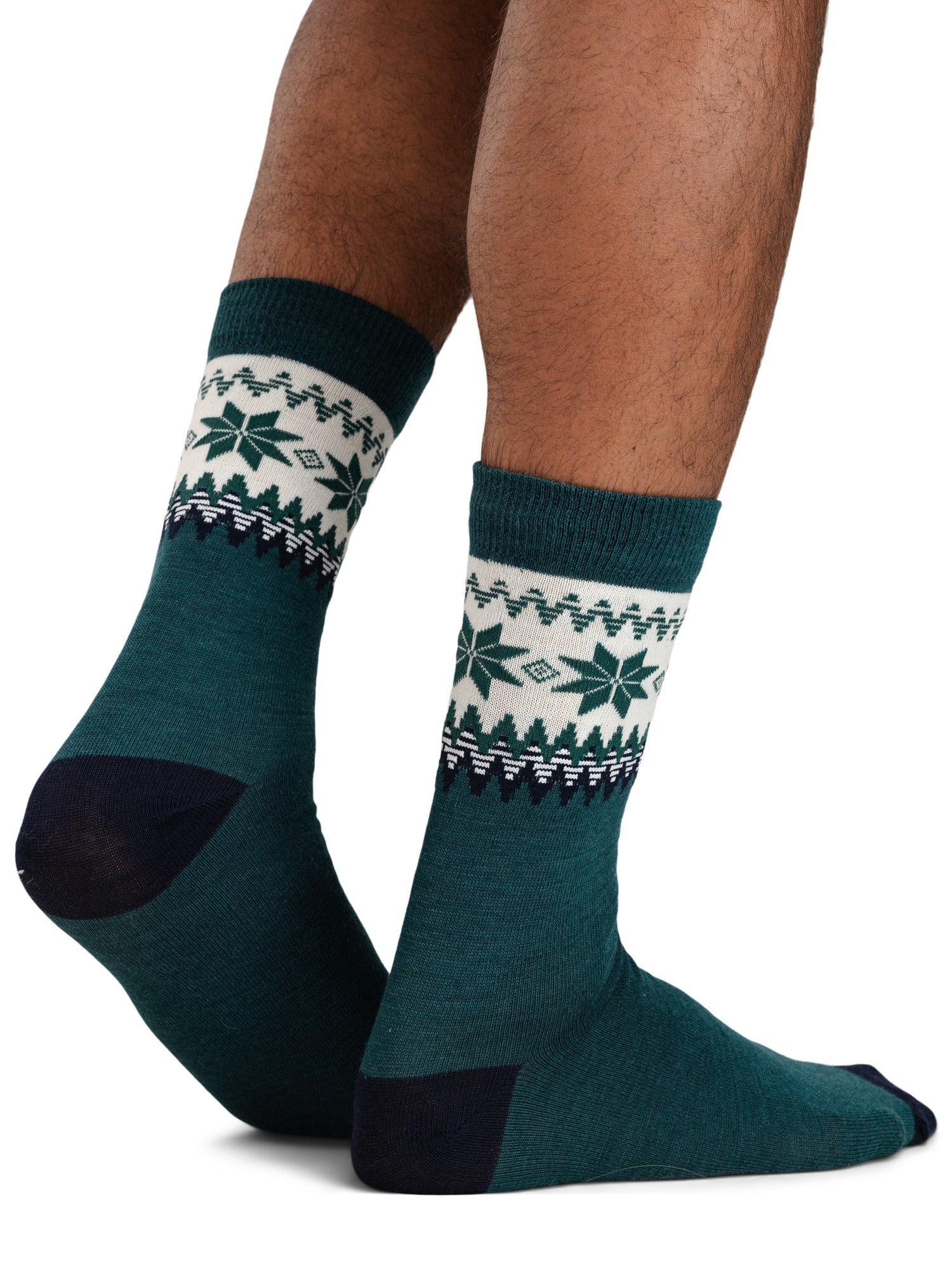 Dale Of Norway MYKING SOCKS Verde pino Bianco sporco S - PeakStyle