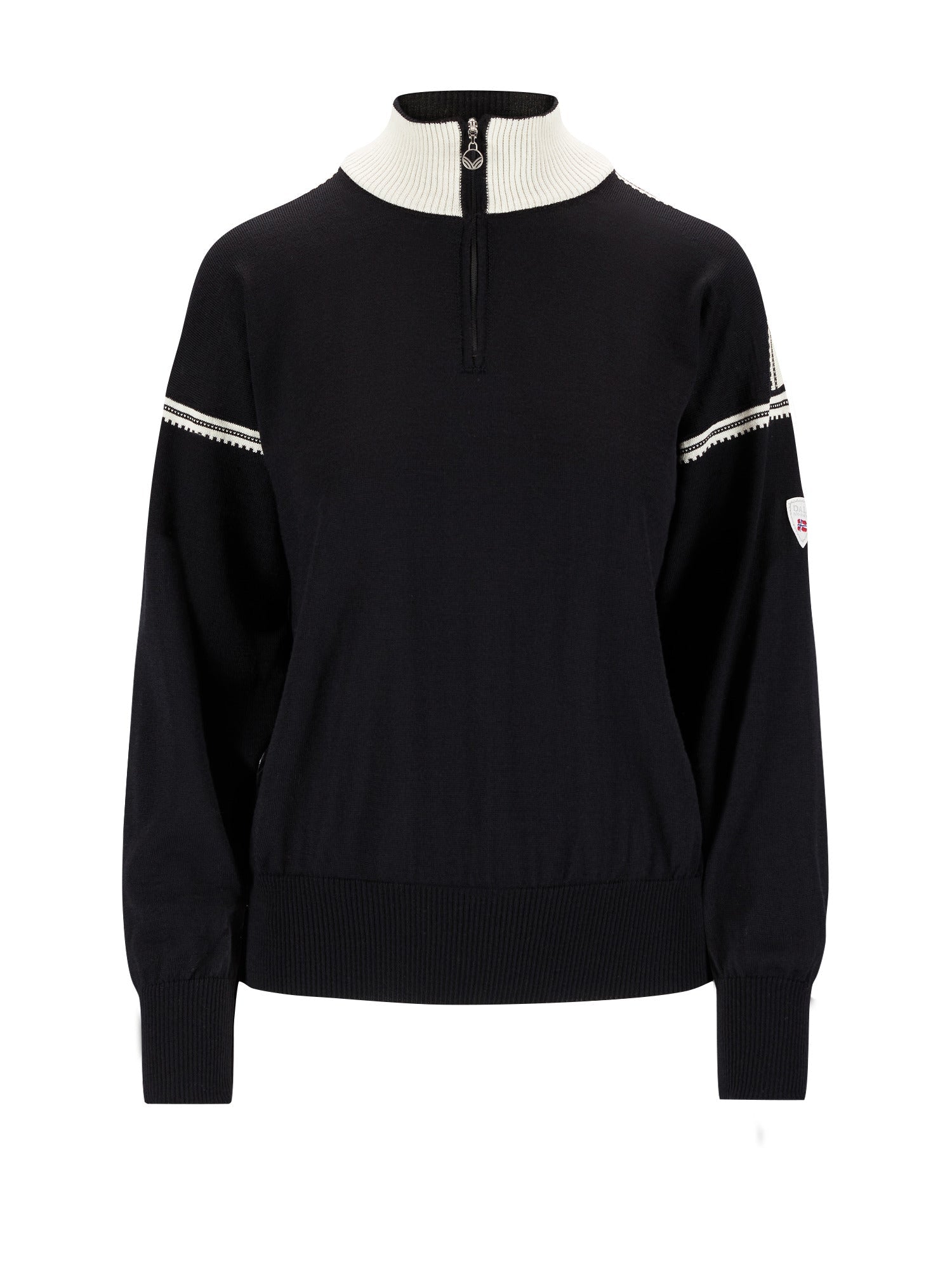 Dale Of Norway SANDVIK FEMININE SWEATER Black Off-white M - PeakStyle