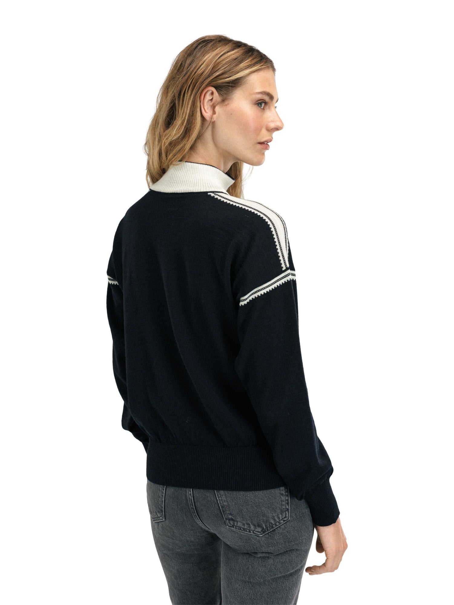 Dale Of Norway SANDVIK FEMININE SWEATER Black Off-white M - PeakStyle
