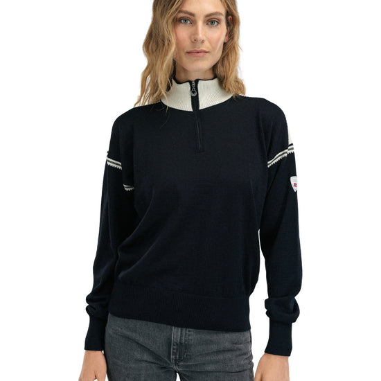 Dale Of Norway SANDVIK FEMININE SWEATER Black Off-white M - PeakStyle