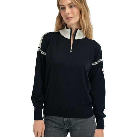 Dale Of Norway SANDVIK FEMININE SWEATER Black Off-white M - PeakStyle