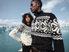 Dale Of Noorwegen SULA Wollen Trui Dames Offwhite - Koffie - Zandsteen Lifestyle