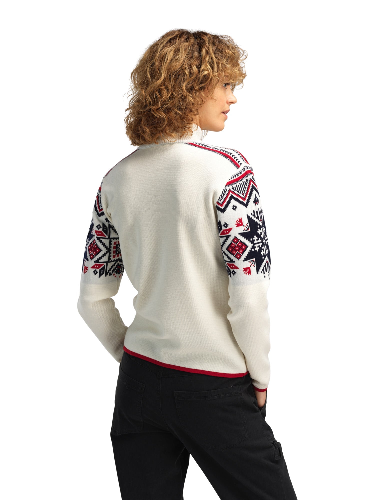 Dale Of Norway VARBERG FEM JACKET Offwhite Marine Raspberry S - PeakStyle