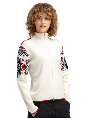 Dale Of Norway VARBERG FEM JACKET Offwhite Marine Raspberry S - PeakStyle