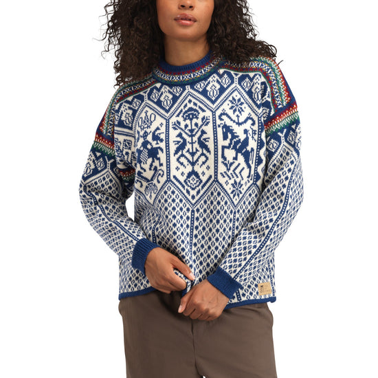 Dale Of Norway W 1994 FEM SWEATER Indigo Offwhite Mustard XL - PeakStyle