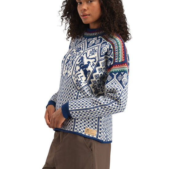 Dale Of Norway W 1994 FEM SWEATER Indigo Offwhite Mustard XL - PeakStyle