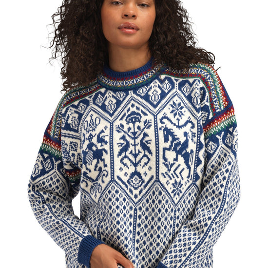 Dale Of Norway W 1994 FEM SWEATER Indigo Offwhite Mustard XL - PeakStyle