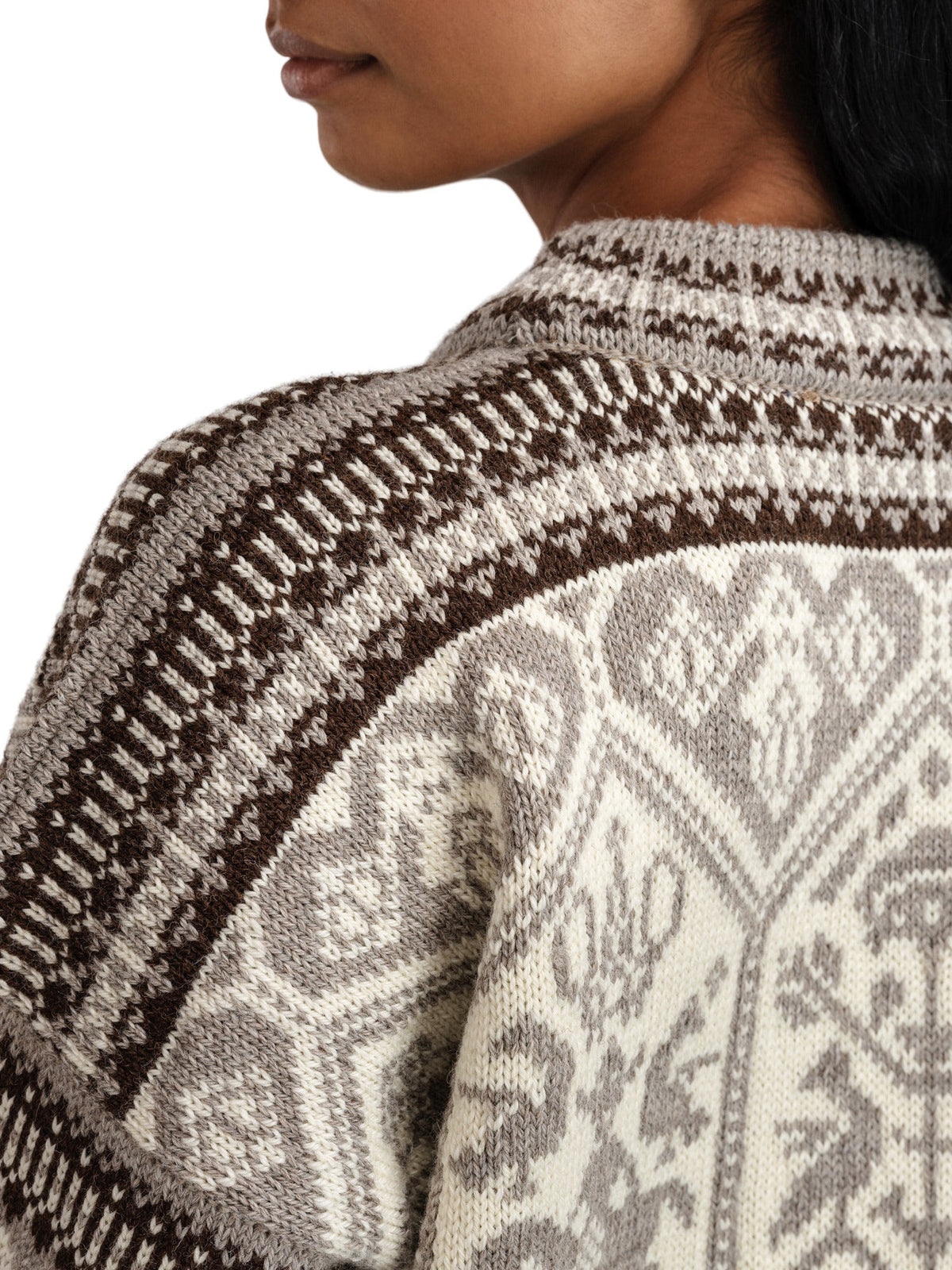 Dale Of Norway W 1994 FEM SWEATER Vanillasugar Naturalwhite Coff XL - PeakStyle