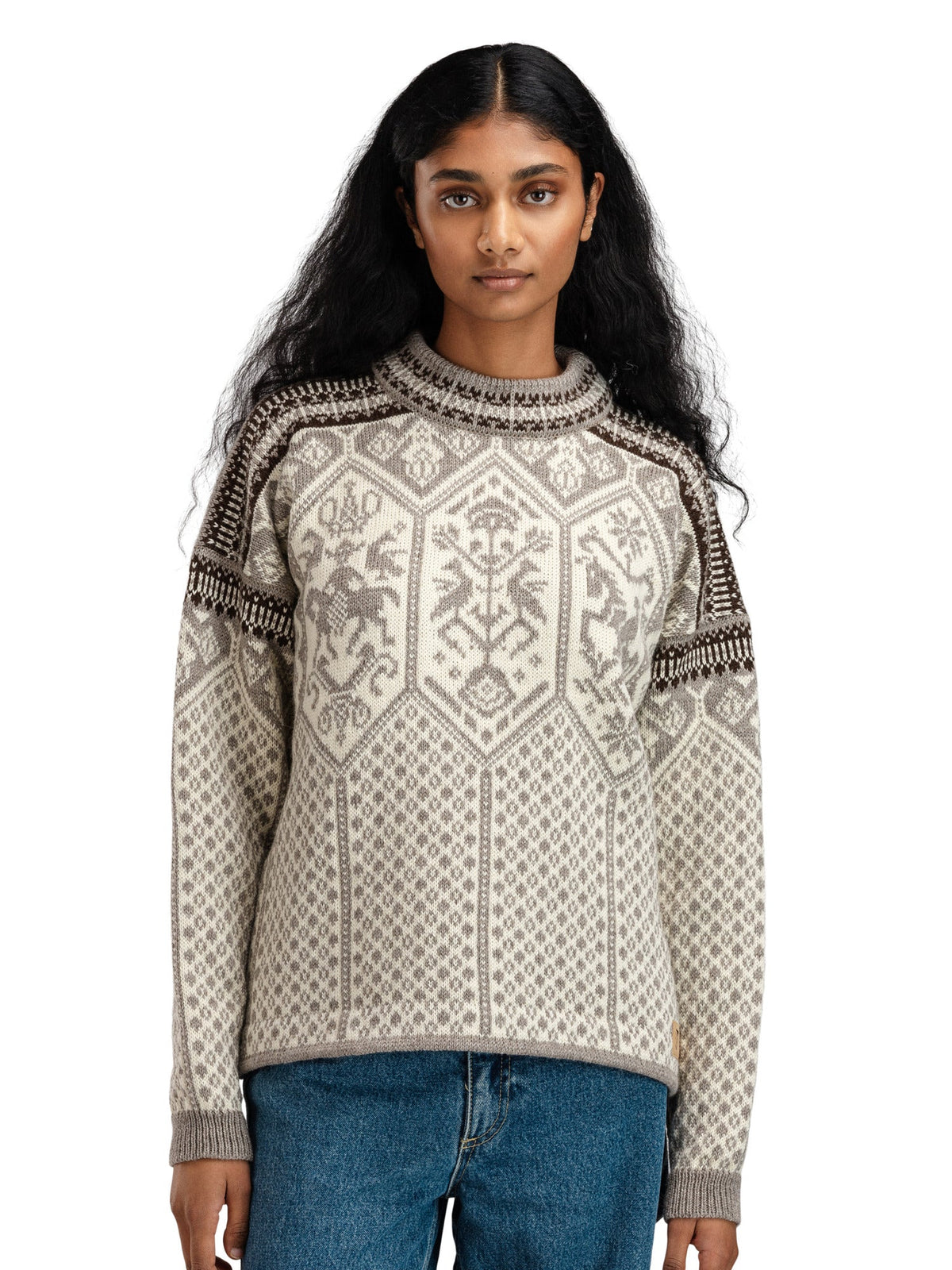 Dale Of Norway W 1994 FEM SWEATER Vanillasugar Naturalwhite Coff XL - PeakStyle