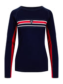 Dale Of Norway W AKSLA FEMININE BASELAYER CREW NECK Navy Red OffWhite XL - PeakStyle