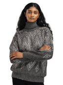 Dale Of Norway W FALUN ALPA FEMININE SWEATER Darkcharcoal Lightcharcoal XL - PeakStyle