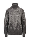 Dale Of Norway W FALUN ALPA FEMININE SWEATER Darkcharcoal Lightcharcoal XL - PeakStyle