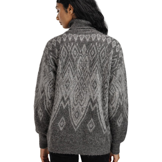 Dale Of Norway W FALUN ALPA FEMININE SWEATER Darkcharcoal Lightcharcoal XL - PeakStyle