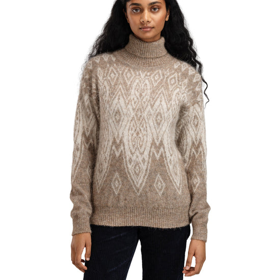 Dale Of Norway W FALUN ALPA FEMININE SWEATER Beige naturel Blanc cassé XL - PeakStyle