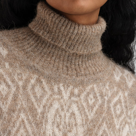 Dale Of Norway W FALUN ALPA FEMININE SWEATER Beige naturel Blanc cassé XL - PeakStyle