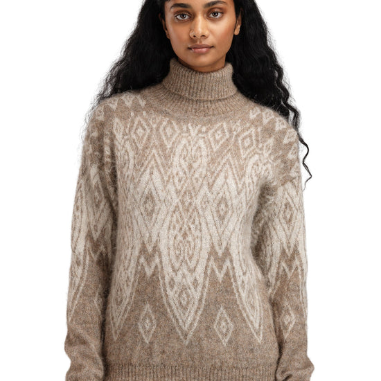Dale Of Norway W FALUN ALPA FEMININE SWEATER Beige naturel Blanc cassé XL - PeakStyle