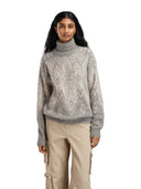 Dale Of Norway W FALUN ALPA FEMININE SWEATER Lightcharcoal  Offwhite XS - PeakStyle