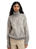 Dale Of Norway W FALUN ALPA FEMININE SWEATER Lightcharcoal  Offwhite XS - PeakStyle