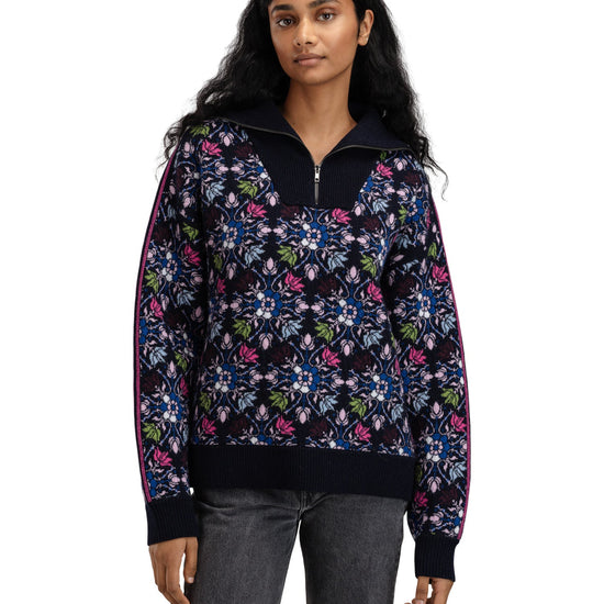 Dale Of Norway W FJÆRE FEMININE SWEATER Navy Ultra Marine Pink XL - PeakStyle