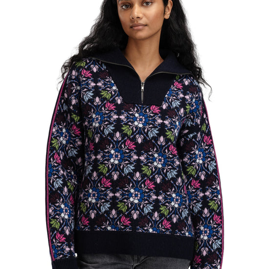 Dale Of Norway W FJÆRE FEMININE SWEATER Navy Ultra Marine Pink XL - PeakStyle