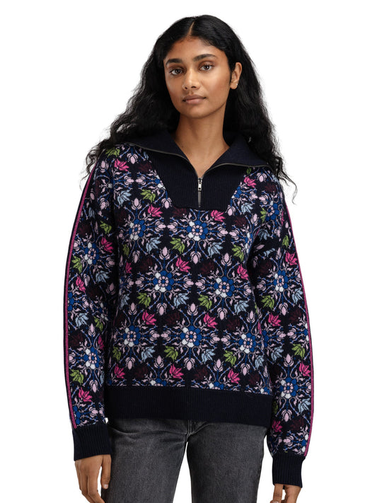 Dale Of Norway W FJÆRE FEMININE SWEATER Bleu marine Rose vif XL - PeakStyle