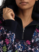 Dale Of Norway W FJÆRE FEMININE SWEATER Navy Ultra Marine Pink XL - PeakStyle