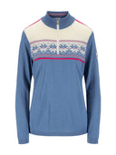 Dale Of Norway W LIBERG FEM SWEATER Blueshadow Allium Off-white L - PeakStyle
