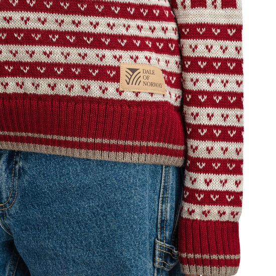 Dale Of Norway W RAMBERG FEM SWEATER Redrose Mountainstone SandMel XL - PeakStyle