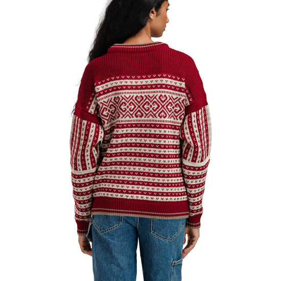 Dale Of Norway W RAMBERG FEM SWEATER Redrose Mountainstone SandMel XL - PeakStyle