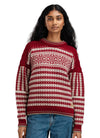 Dale Of Norway W RAMBERG FEM SWEATER Redrose Mountainstone SandMel XL - PeakStyle